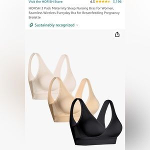 NWOT 3 pack - Hofish Maternity Sleep Nursing bras